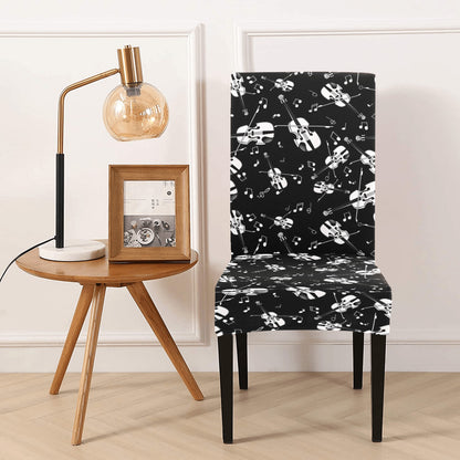 Violin Print Design LKS404 Dining Chair Slipcover