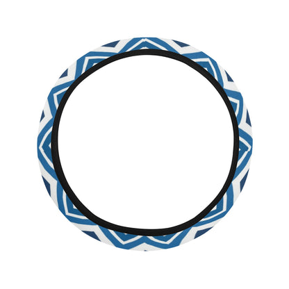 Chevron Print Design LKS403 Steering Wheel Cover with Elastic Edge