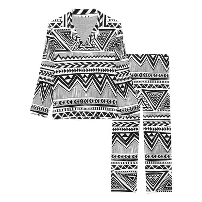 Draw Tribal Aztec Women's Long Pajama Set