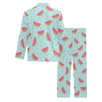 Watermelon Pattern Print Design WM06 Men's Long Pajama Set