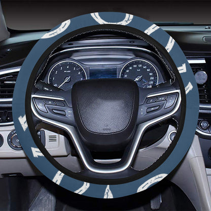 Horseshoe Print Design LKS301 Steering Wheel Cover with Elastic Edge