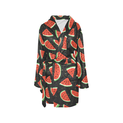 Watermelon Pattern Print Design WM09 Women's Fleece Robe