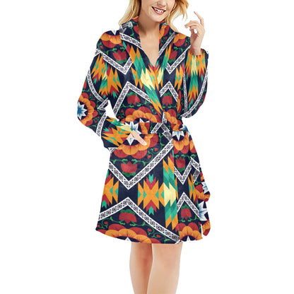 African Kente Women's Fleece Robe