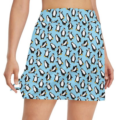 Penguin Happy Print 17" Golf & Pickleball Skort with Pockets