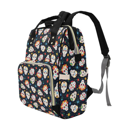 Sugar Skull Print Design LKS305 Diaper Bag Backpack