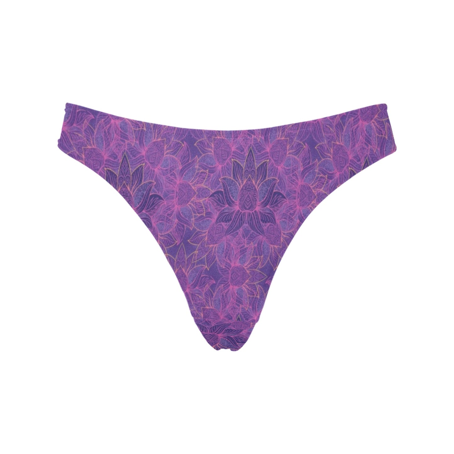Bohemian Lotus Mandala Style Women's Thongs