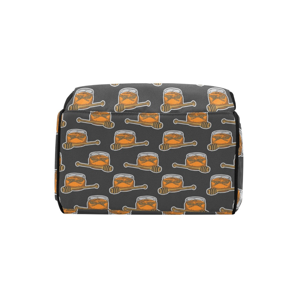 Honey Bee Print Design LKS305 Diaper Bag Backpack