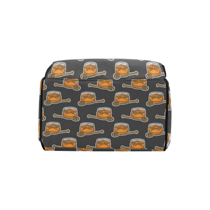 Honey Bee Print Design LKS305 Diaper Bag Backpack