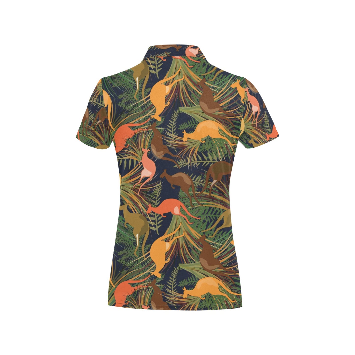 Kangaroos Pattern Print Design 07 Women's Polo Shirt