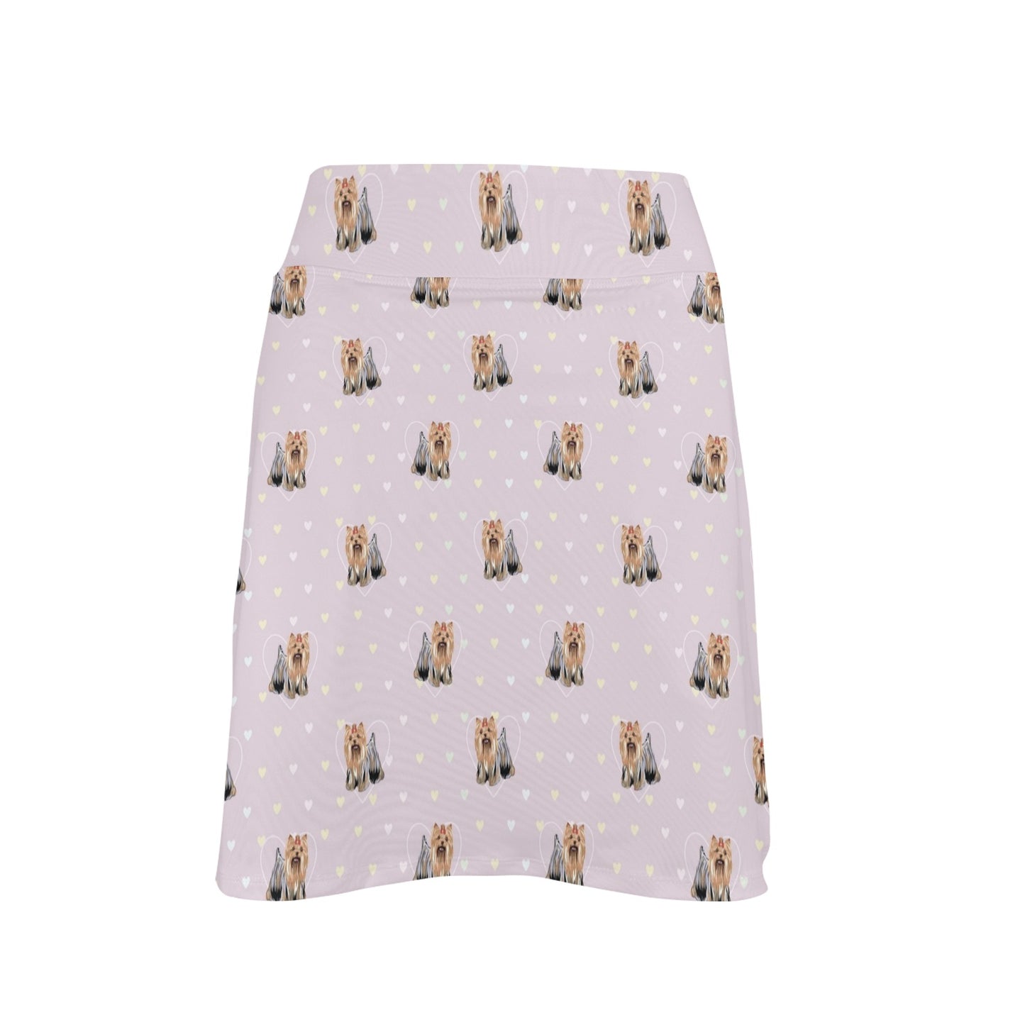 Yorkshire Terriers Print Design LKS302 17" Golf & Pickleball Skort with Pockets