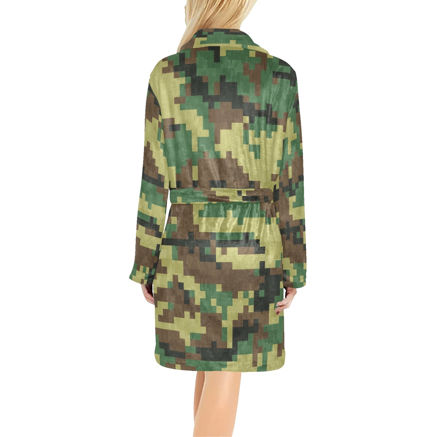 ACU Army Digital Pattern Print Design 02 Women's Fleece Robe