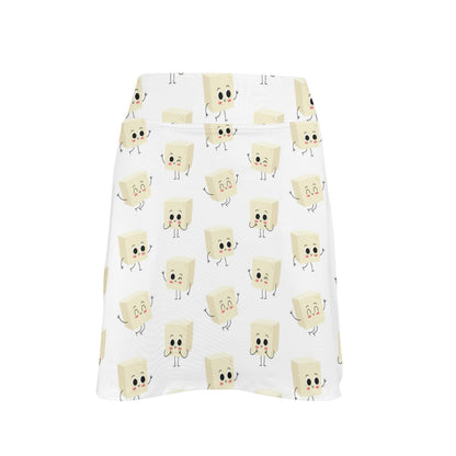 Tofu Print Design LKS301 17" Golf & Pickleball Skort with Pockets