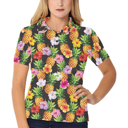 Pineapple Hibiscus Women's Polo Shirt