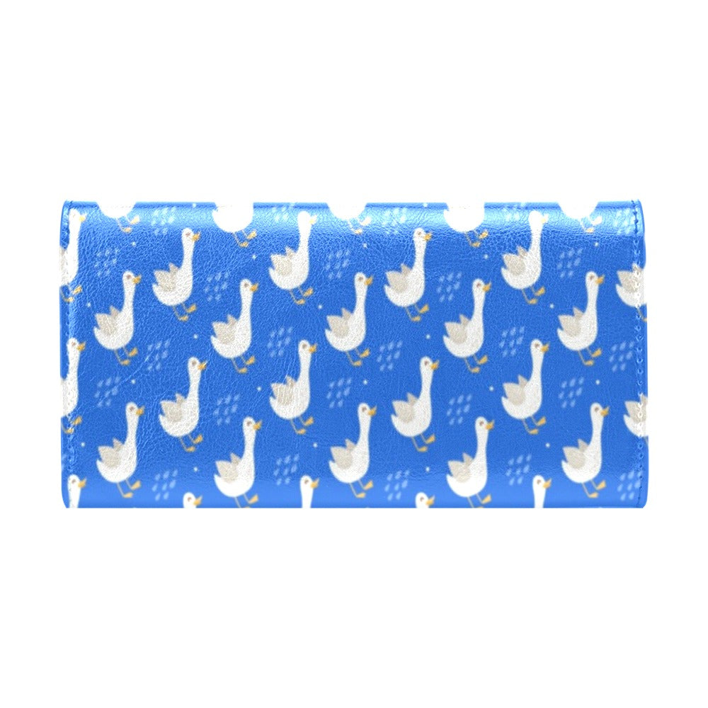 Goose Print Design LKS402 Women's Trifold Wallet