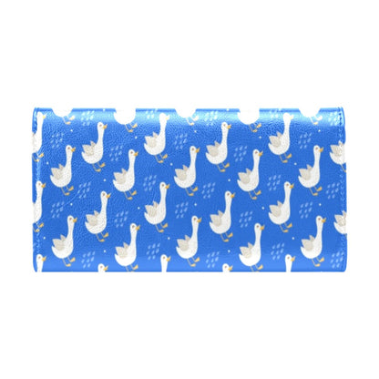 Goose Print Design LKS402 Women's Trifold Wallet