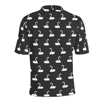 Swan Print Design LKS401 Men Polo Shirt