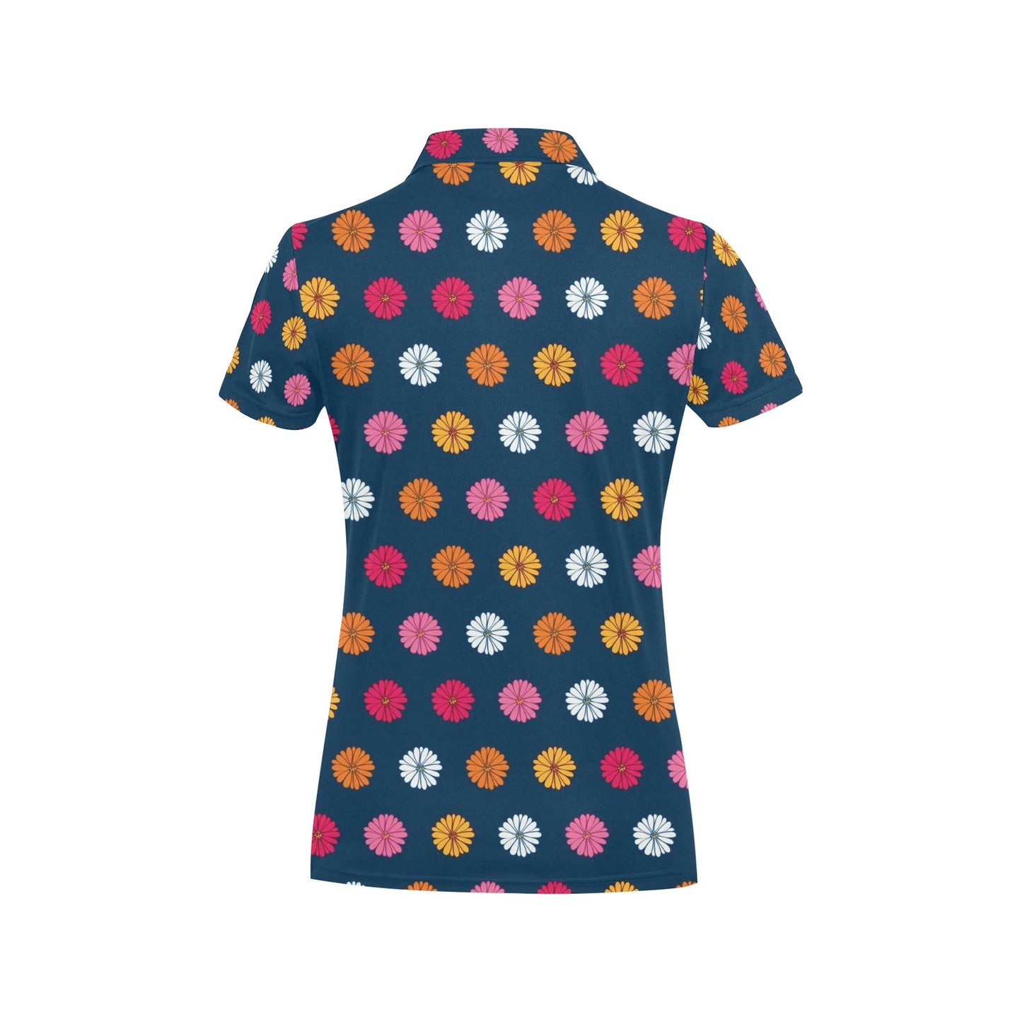 Gerberas Pattern Print Design GB06 Women's Polo Shirt