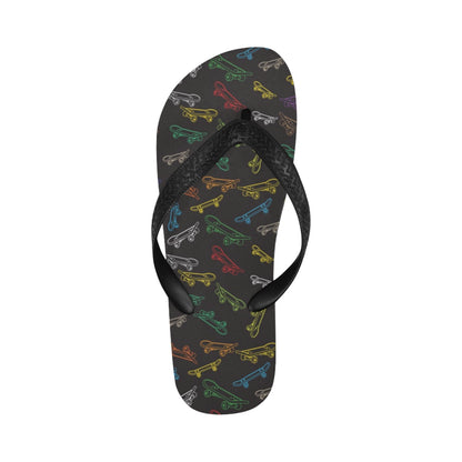 Skateboard Print Design LKS301 Flip Flops