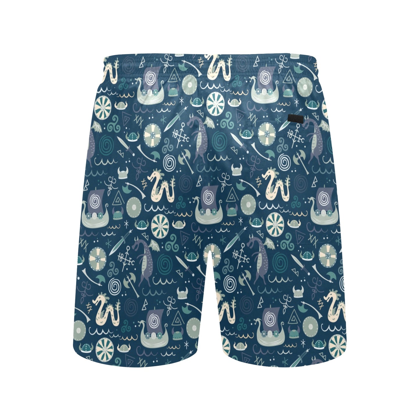 Vikings Print Design LKS305 Men's Swim Trunks Beach Shorts