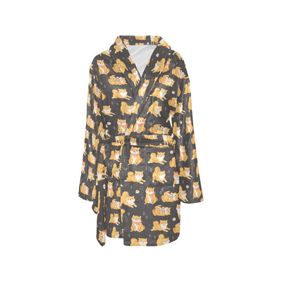 Shiba Inu Print Design LKS309 Women's Fleece Robe