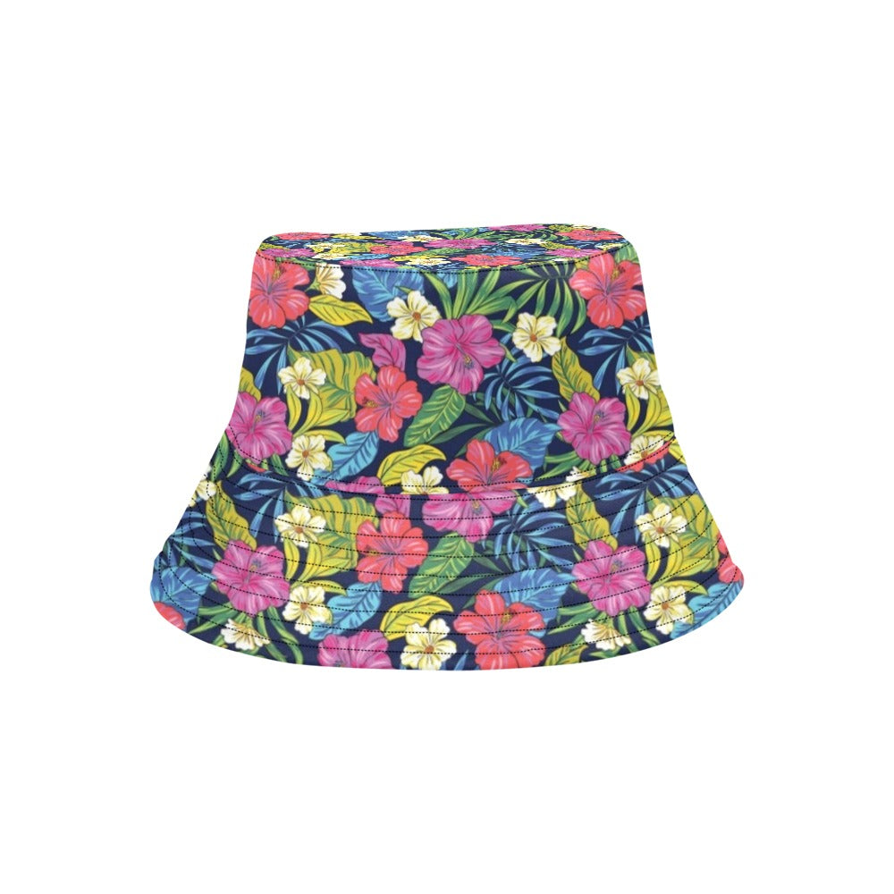 Hibiscus Print Design LKS3010 Unisex Bucket Hat