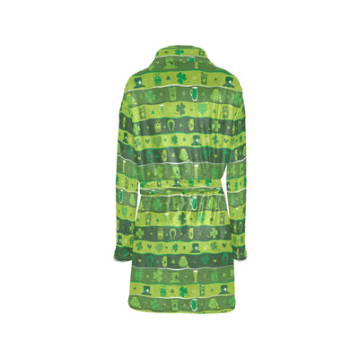 Shamrock Print Design LKS303 Women's Fleece Robe