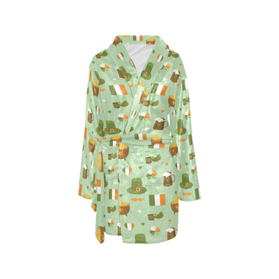 St Patricks Day Print Design LKS302 Women's Fleece Robe