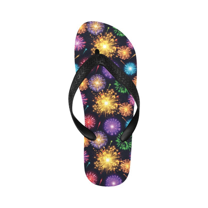 Firework Print Design LKS305 Flip Flops