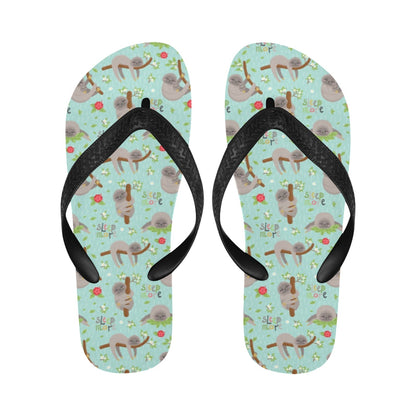 Sloth Print Design LKS305 Flip Flops