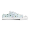 Safety Pin Print Design LKS303 Women's White Low Top Shoes