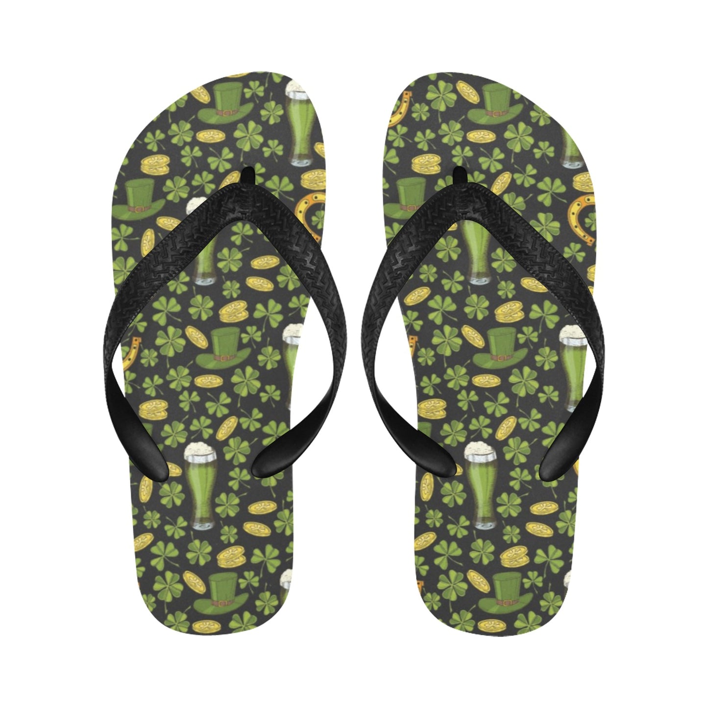 St Patricks Day Print Design LKS307 Flip Flops