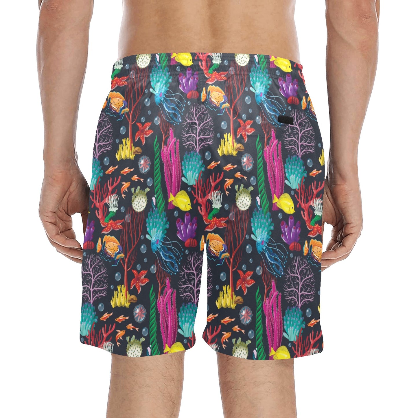 Underwater Cute Print Design LKS303 Men's Swim Trunks Beach Shorts
