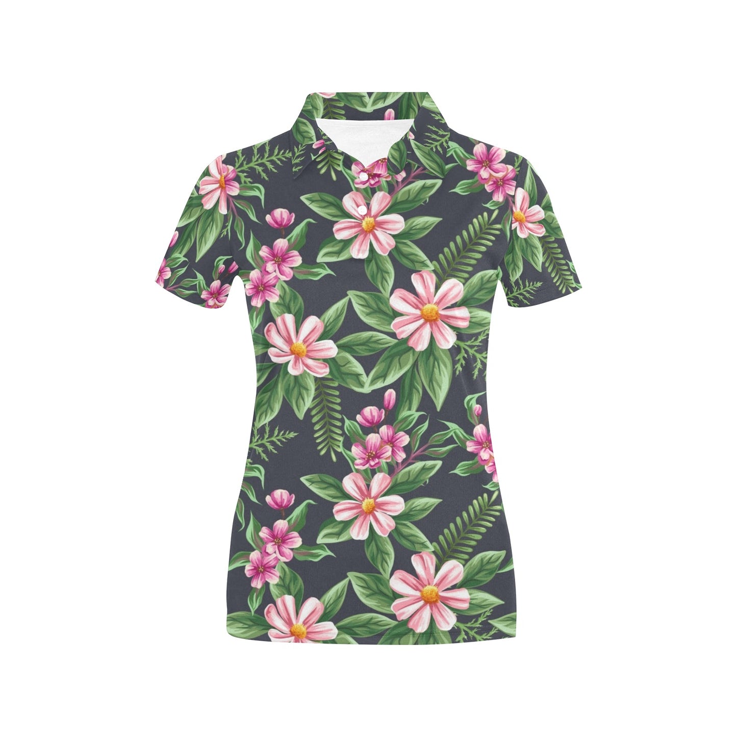 Summer Floral Pattern Print Design SF010 Women's Polo Shirt