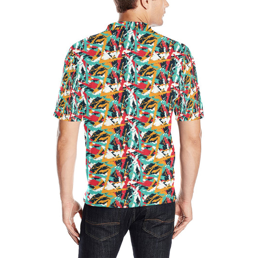 Splatter Print Design LKS304 Men Polo Shirt
