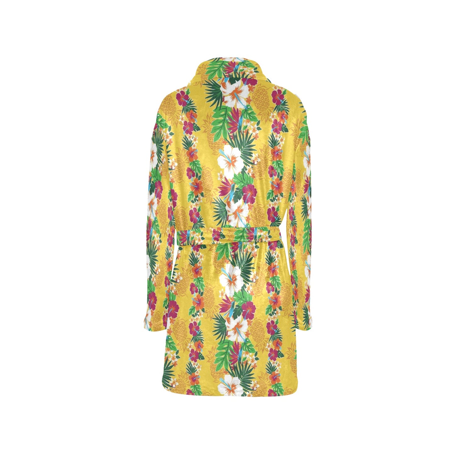 Hawaiian Themed Pattern Print Design H09 Women's Fleece Robe