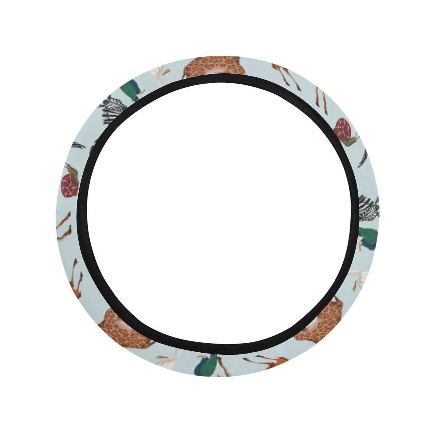 Safari Animal Print Design LKS306 Steering Wheel Cover with Elastic Edge