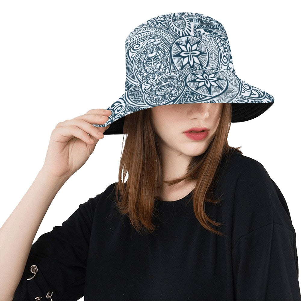 Samoan Pattern Print Design LKS306 Unisex Bucket Hat