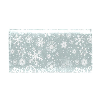Snowflake Print Design LKS303 Women's Trifold Wallet