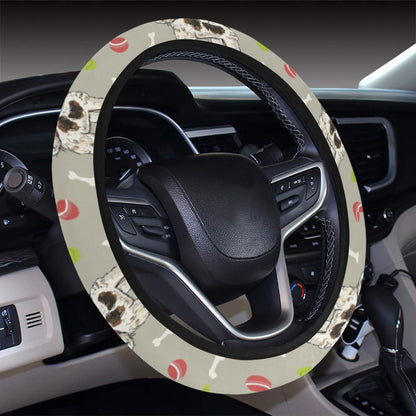 Toy Fox Terriers Print Design LKS301 Steering Wheel Cover with Elastic Edge