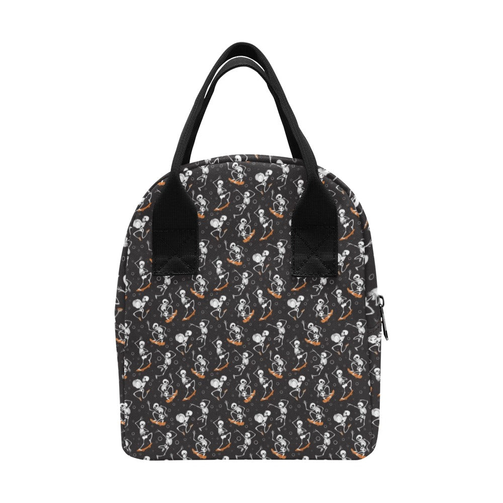 Skateboard With Skeleton Print Design LKS303 Insulated Lunch Bag