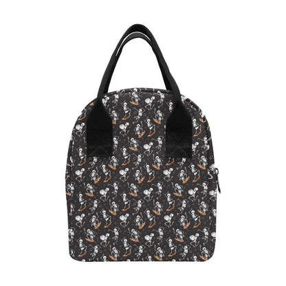 Skateboard With Skeleton Print Design LKS303 Insulated Lunch Bag