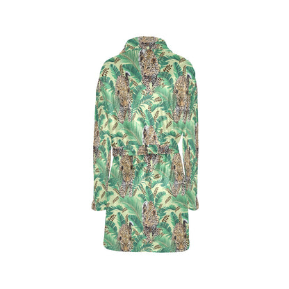 Leopard Pattern Print Design 03 Women's Fleece Robe