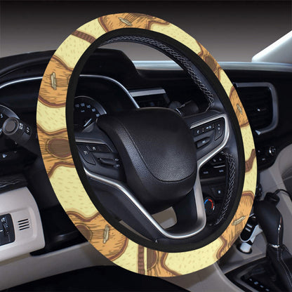 Acoustic Guitar Print Design LKS402 Steering Wheel Cover with Elastic Edge