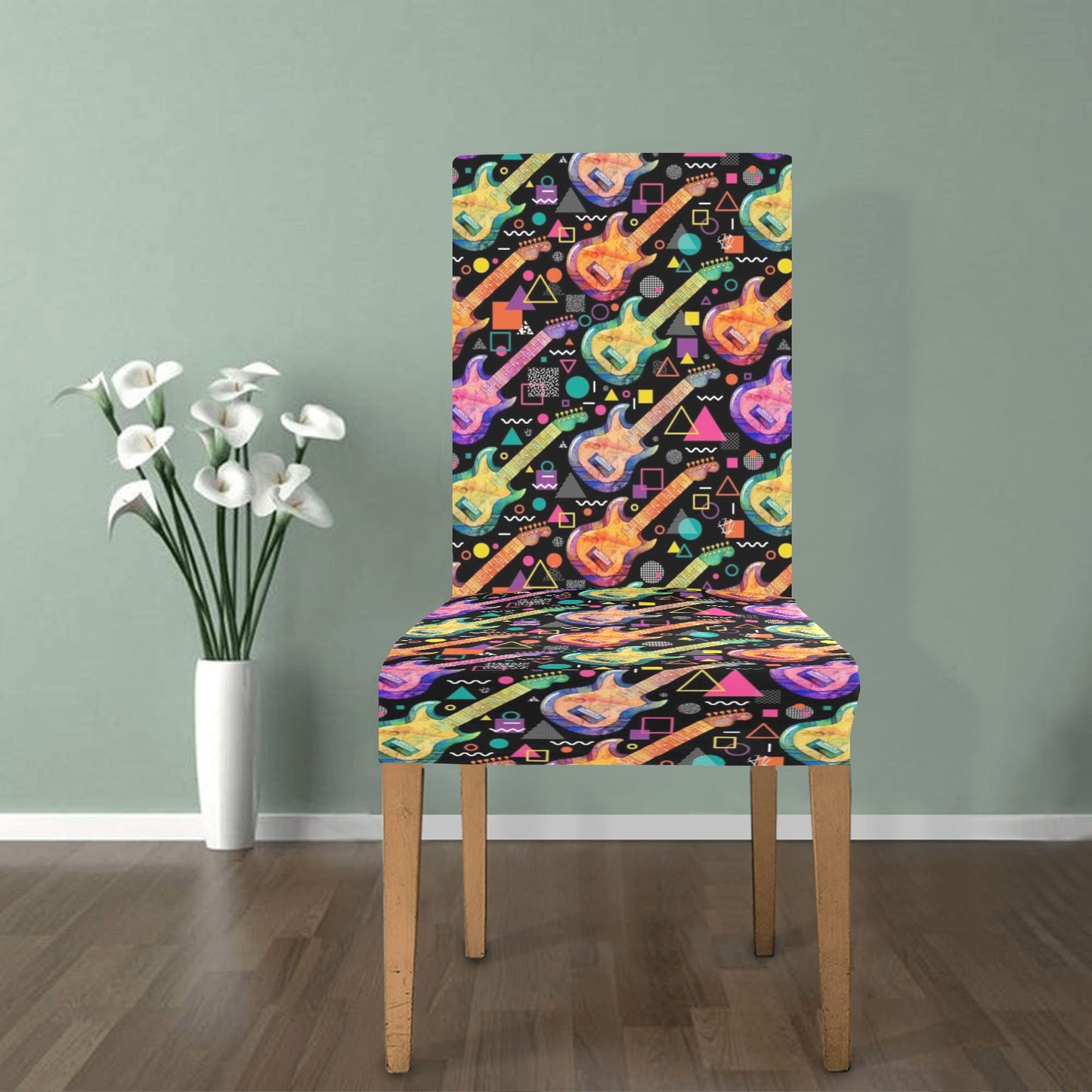 Electric Guitar Print Design LKS403 Dining Chair Slipcover