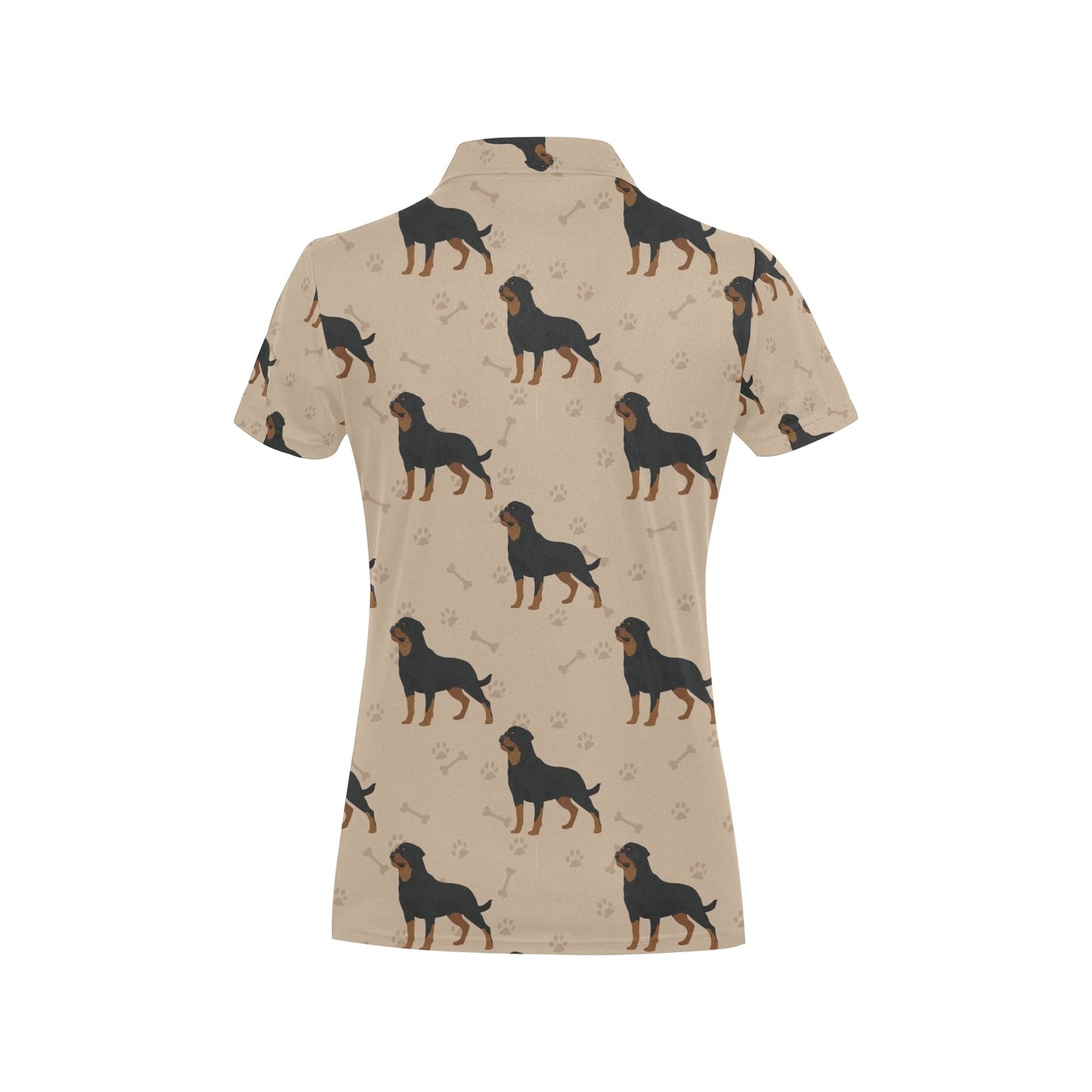Rottweiler Pattern Print Design A01 Women's Polo Shirt