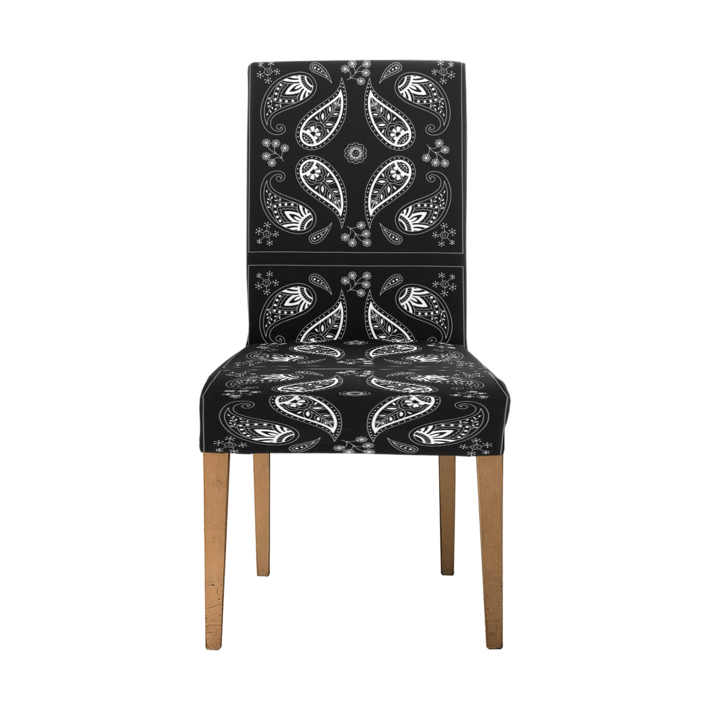 Bandana Paisley Black Print Design LKS308 Dining Chair Slipcover
