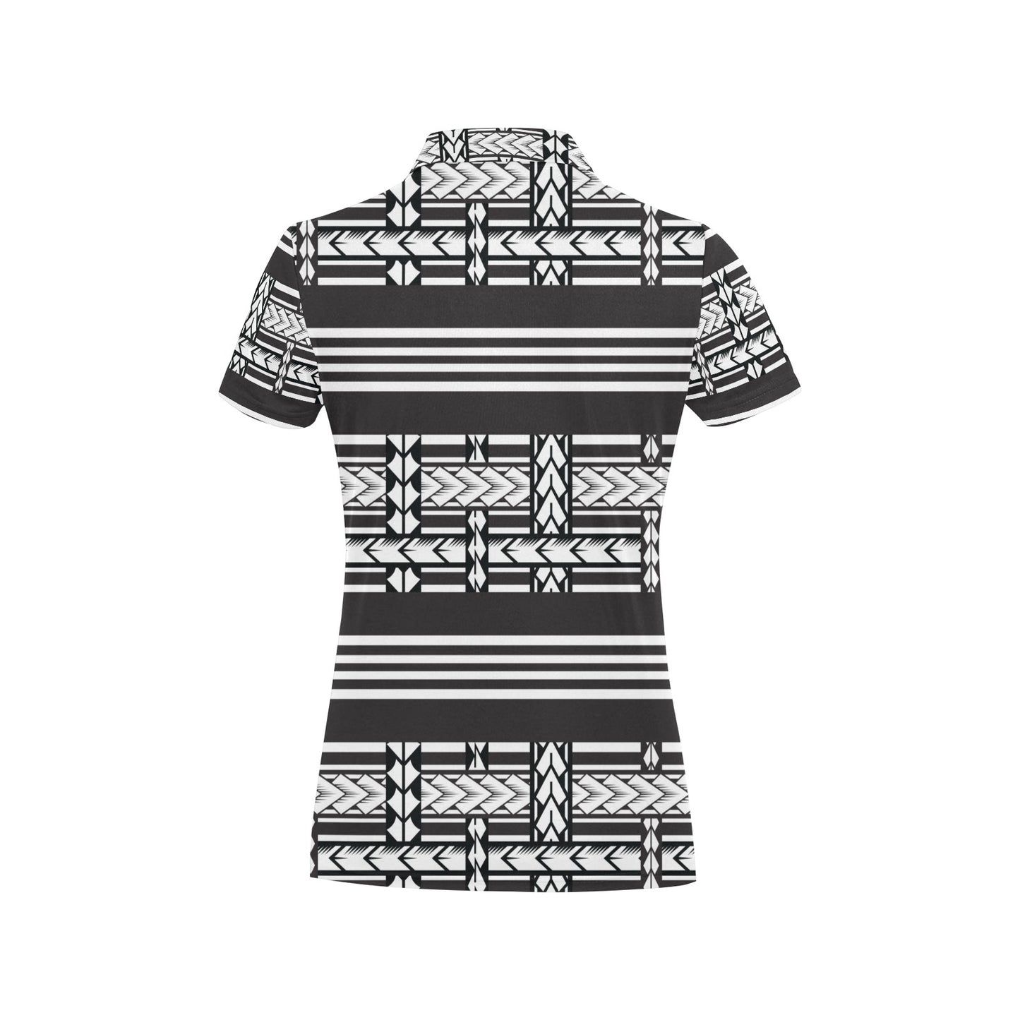 Samoan Tattoo Print Design LKS304 Women's Polo Shirt