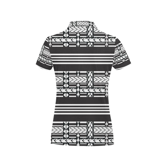 Samoan Tattoo Print Design LKS304 Women's Polo Shirt