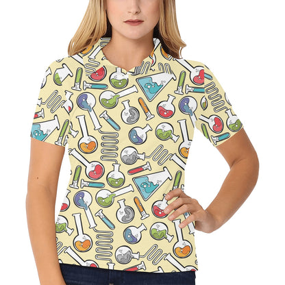 Chemical Pattern Print Design 04 Women's Polo Shirt
