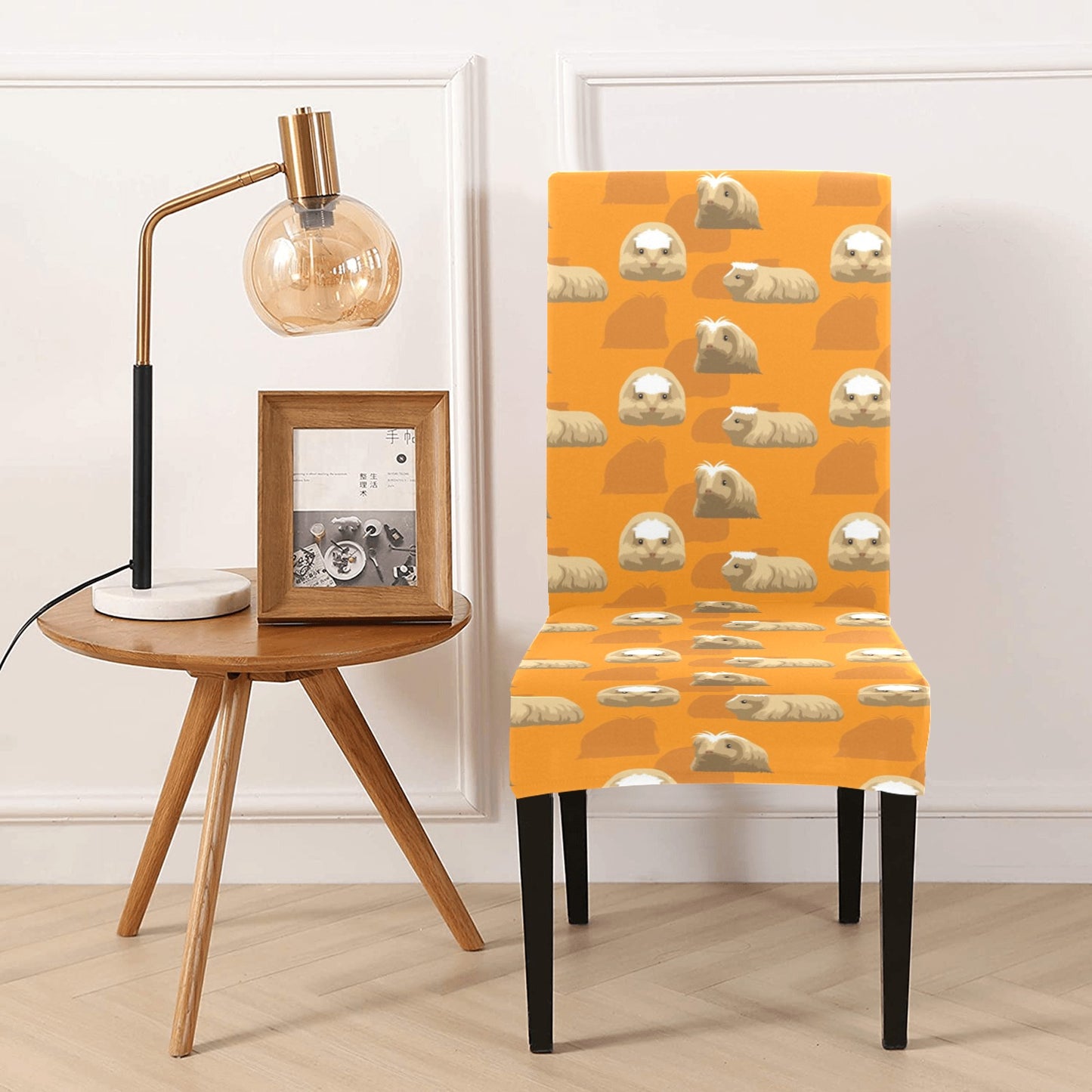 Guinea Pig Print Design LKS403 Dining Chair Slipcover
